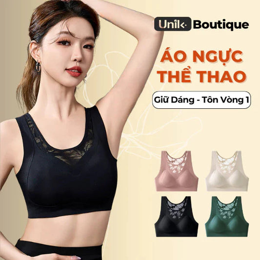 HTglobal - Bra - Sporty bra with a charming lace back